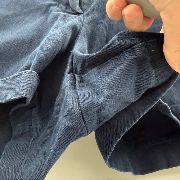 J. Crew Factory Chino Navy Blue Mid Rise Shorts Sz 16 - Picture 4 of 7